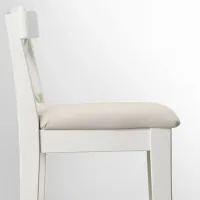 Барный стул Ikea Ingolf Текстиль / Массив / Белый photo 2