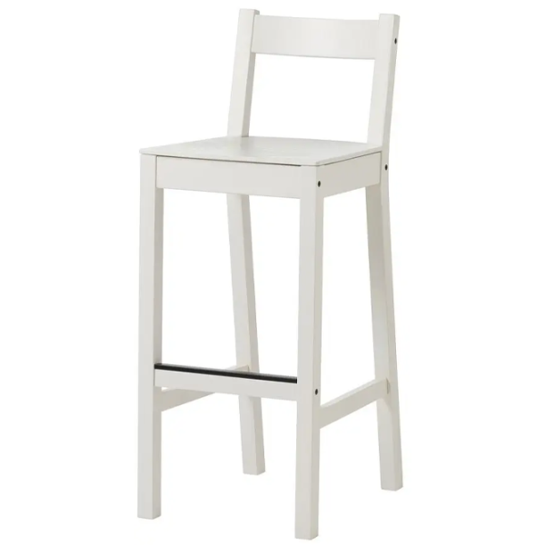 Scaun de bar Ikea Nordviken Masiv / Masiv / White photo 1