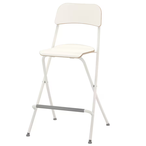 Scaun de bar Ikea Franklin Furnir / Metal / White photo 1