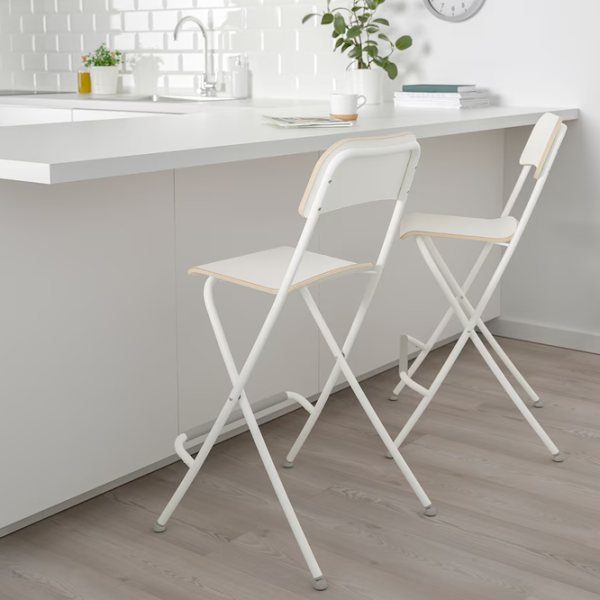 Scaun de bar Ikea Franklin Furnir / Metal / White photo 3