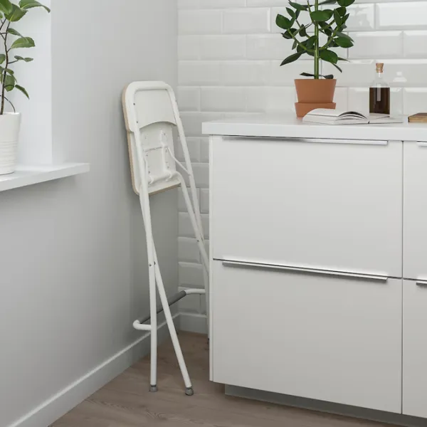 Scaun de bar Ikea Franklin Furnir / Metal / White photo 5