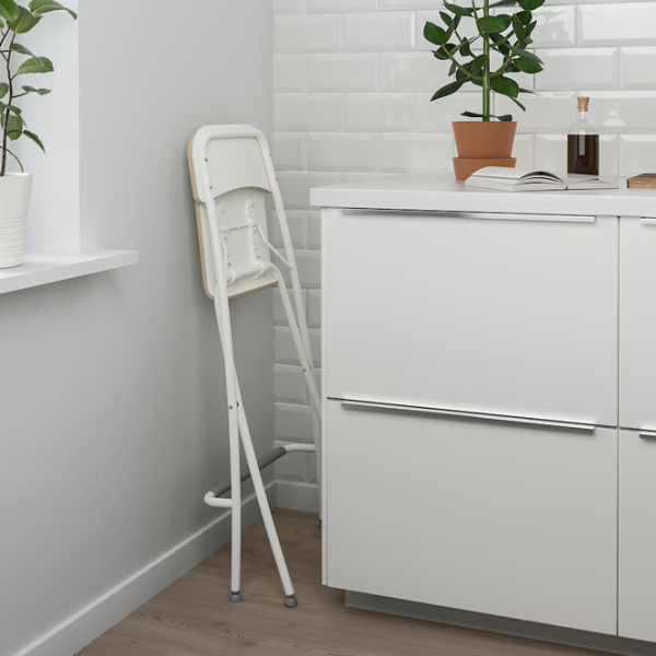 Scaun de bar Ikea Franklin Furnir / Metal / White photo 5