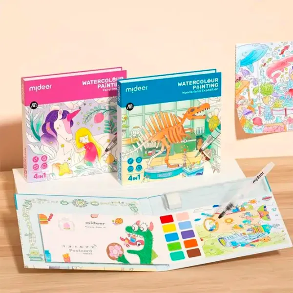 Set de creație Mideer Watercolour Painting Wonderland Expedition  3+ / Multicolor Multicolor photo 3 Set de creație Mideer Watercolour Painting Wonderland Expedition  3+ / Multicolor Multicolor photo 3