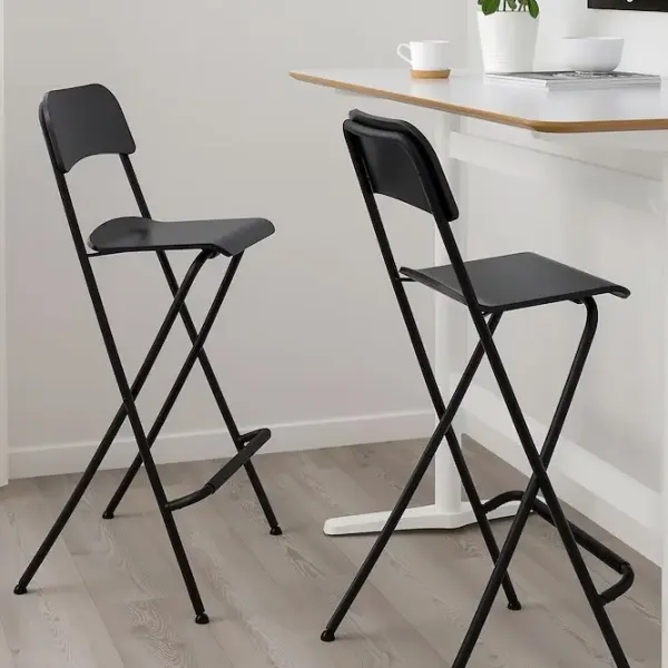 Барный стул Ikea Franklin Шпон / Металл / Черный photo 3