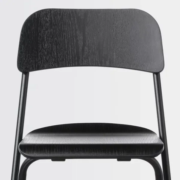 Барный стул Ikea Franklin Шпон / Металл / Черный photo 5