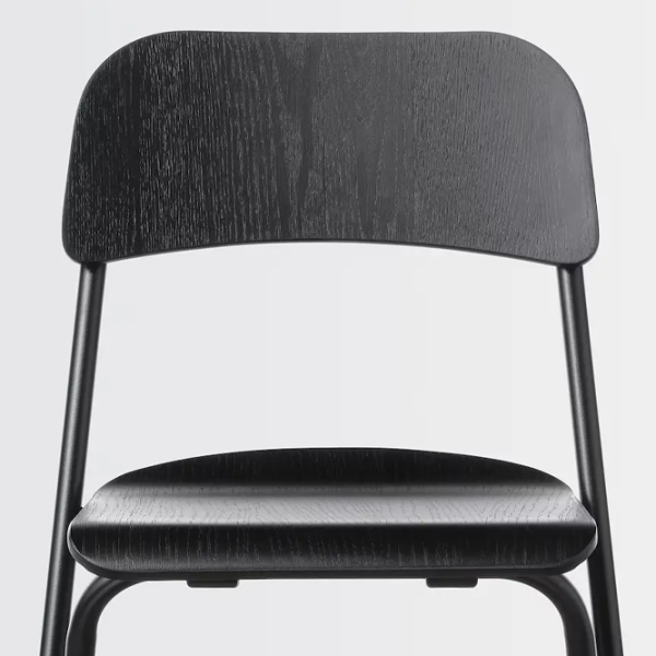 Барный стул Ikea Franklin Шпон / Металл / Черный photo 5