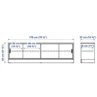 Тумба под телевизор Ikea Tonstad 55 x 178 x 37см / ДСП photo 2