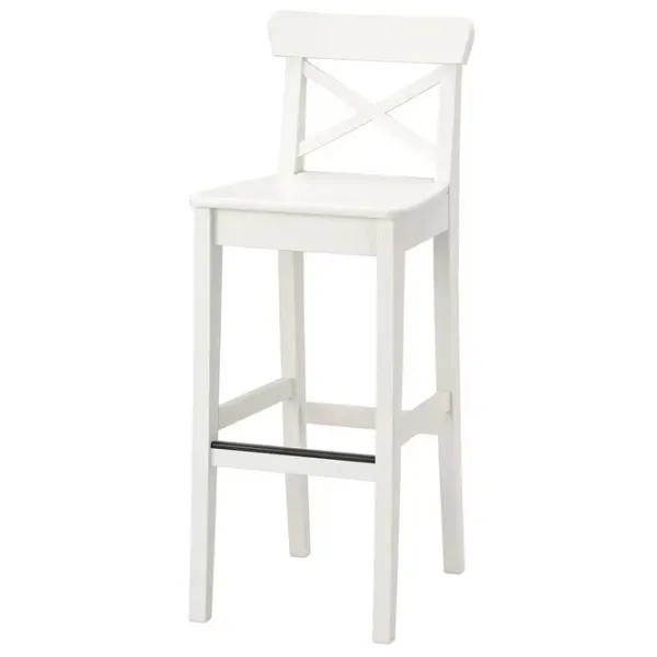 Барный стул Ikea Ingolf Массив / Массив / Белый photo 1 Барный стул Ikea Ingolf Массив / Массив / Белый photo 1