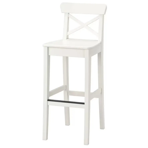 Барный стул Ikea Ingolf Массив / Массив / Белый photo 1 Барный стул Ikea Ingolf Массив / Массив / Белый photo 1