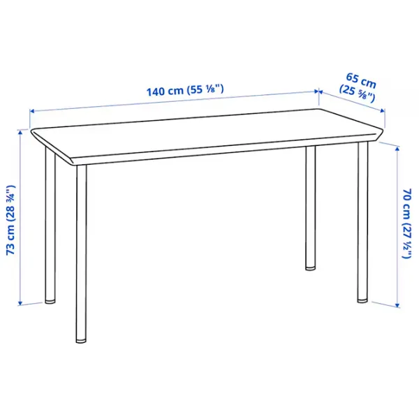 Masă de birou Ikea Anfallare/Adils PAL/ Stejar Sonoma photo 5