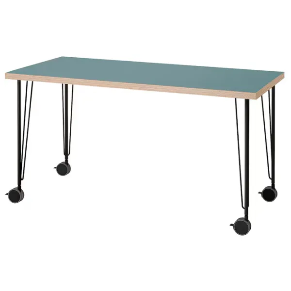 Masă de birou Ikea Lagkapten/Krille PAL/ Turquoise photo 1 Masă de birou Ikea Lagkapten/Krille PAL/ Turquoise photo 1