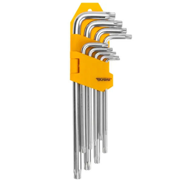 Set de chei Tamper-Torx Kranz KR-12-5221 Cantitatea în set: 9 buc. photo 1