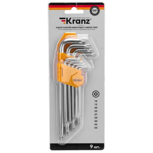 Set de chei Tamper-Torx Kranz KR-12-5221 Cantitatea în set: 9 buc. photo 3