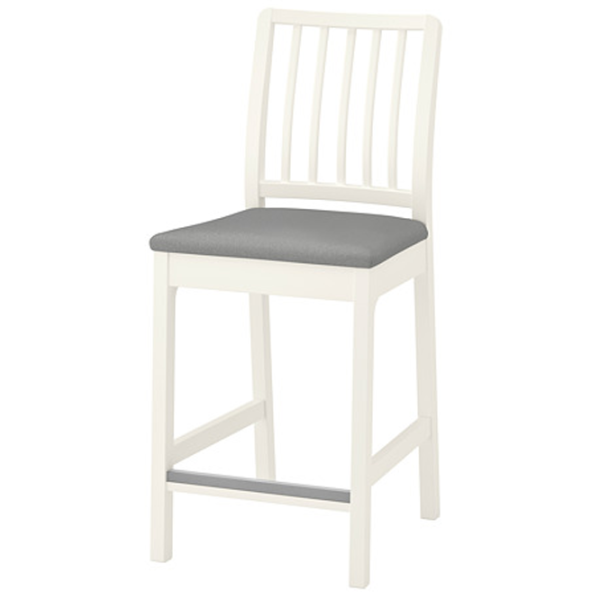 Scaun de bar Ikea Ekedalen Textil / Masiv / White photo 1