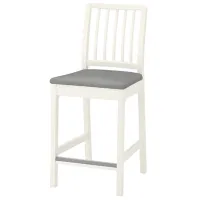 Барный стул Ikea Ekedalen  Текстиль / Массив / Белый
