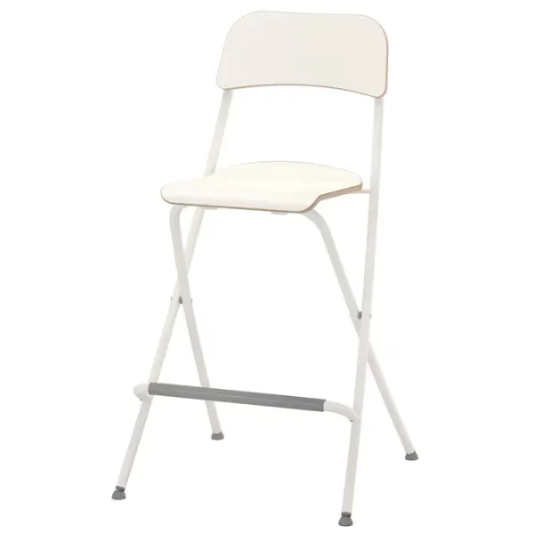 Барный стул Ikea Franklin Шпон / Металл / Белый photo 1