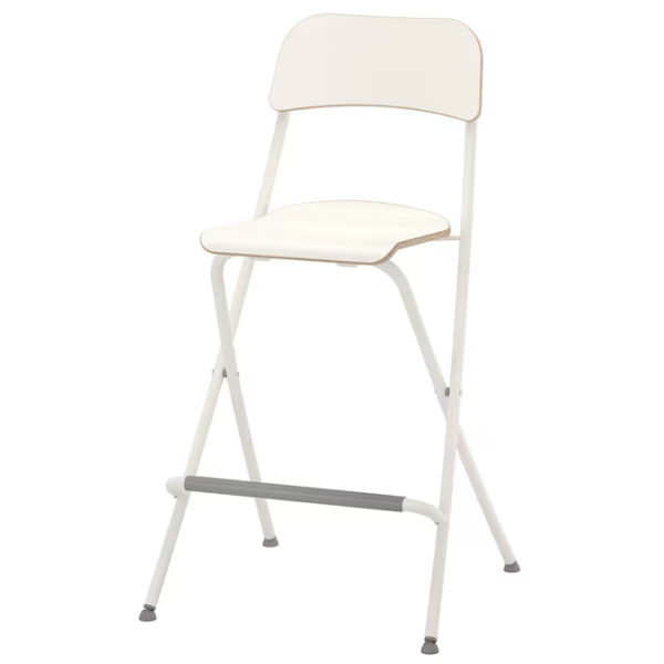 Барный стул Ikea Franklin Шпон / Металл / Белый photo 1