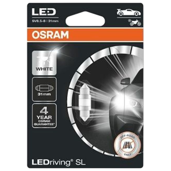 Автомобильная лампа Osram 6438DWP-1BL светодиодная / C5W / SV8.5-8 / 5 Вт /  photo 1 Автомобильная лампа Osram 6438DWP-1BL светодиодная / C5W / SV8.5-8 / 5 Вт /  photo 1