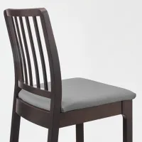 Барный стул Ikea Ekedalen Текстиль / Массив / Тёмно-коричневый photo 2