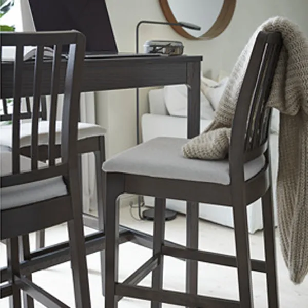 Scaun de bar Ikea Ekedalen Textil / Masiv / Dark Brown photo 5