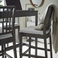 Барный стул Ikea Ekedalen Текстиль / Массив / Тёмно-коричневый photo 5