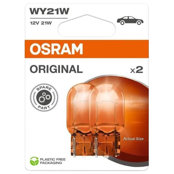 Автомобильная лампа Osram 7504-2BL Накал / WY21W / WX3x16d / 21 Вт /  photo 1 Автомобильная лампа Osram 7504-2BL Накал / WY21W / WX3x16d / 21 Вт /  photo 1