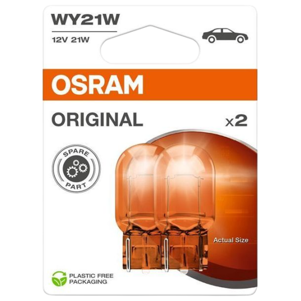 Автомобильная лампа Osram 7504-2BL Накал / WY21W / WX3x16d / 21 Вт /  photo 1 Автомобильная лампа Osram 7504-2BL Накал / WY21W / WX3x16d / 21 Вт /  photo 1