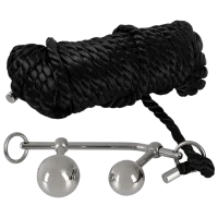 Bile vaginale You2Toys Bondage Plugs with 10m Rope (2bile) Silver