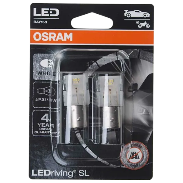 Автомобильная лампа Osram 7528DWP-2BL светодиодная / P21/5W / BAY15d / 2 Вт /  photo 1 Автомобильная лампа Osram 7528DWP-2BL светодиодная / P21/5W / BAY15d / 2 Вт /  photo 1