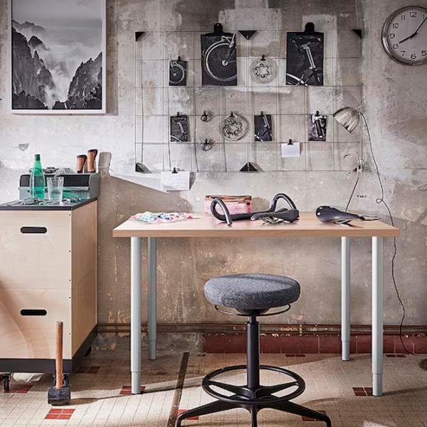 Masă de birou Ikea Linnmon/Olov PAL/ Stejar Sonoma photo 3