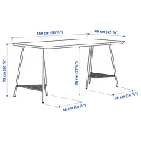 Офисный стол Ikea Anfallare/Tillslag ДСП/ Дуб Сонома photo 4