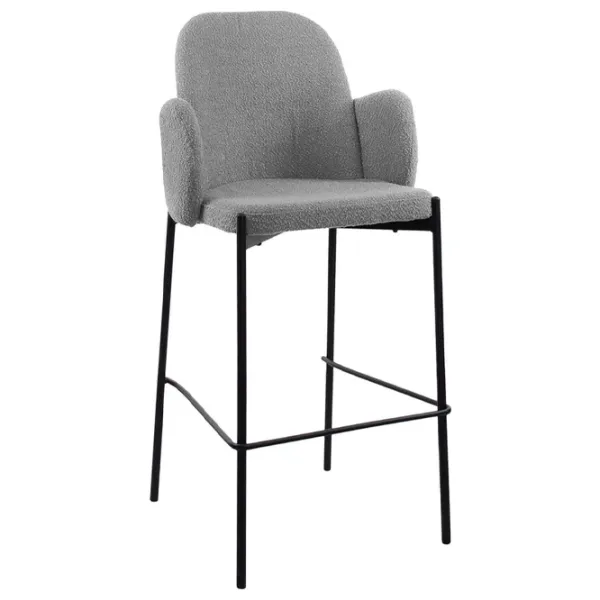 Scaun de bar DecoPrim Cosmo Textil / Placaj / În asortiment photo 3