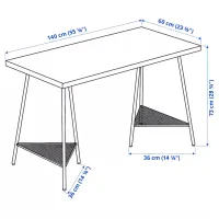 Офисный стол Ikea Malskytt/Tillslag ДСП/ Дуб Сонома photo 5