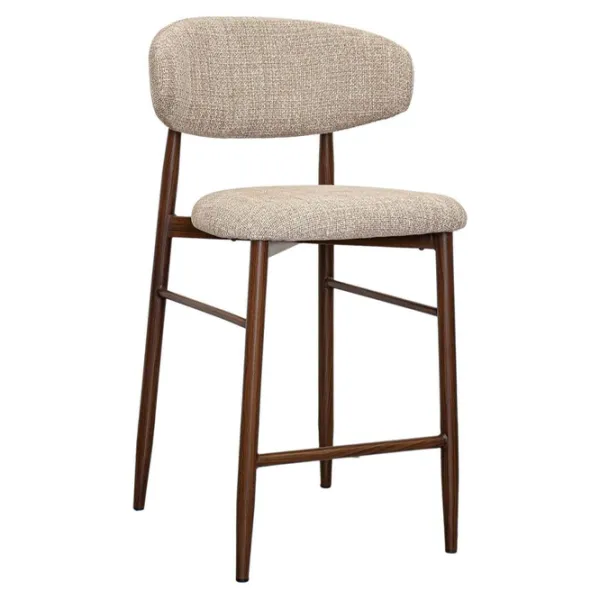 Scaun de bar DecoPrim Meridian  Textil / Metal / În asortiment photo 2