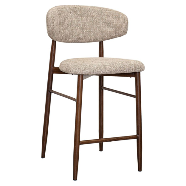 Scaun de bar DecoPrim Meridian  Textil / Metal / În asortiment photo 2