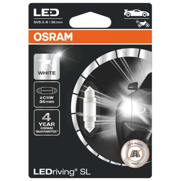 Автомобильная лампа Osram 6418DWP-1BL светодиодная / C5W / SV8.5-8 / 5 Вт /  photo 1 Автомобильная лампа Osram 6418DWP-1BL светодиодная / C5W / SV8.5-8 / 5 Вт /  photo 1