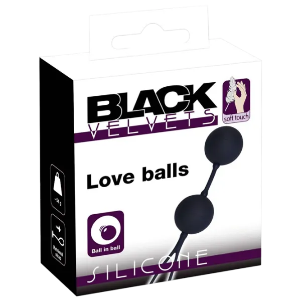 Вагинальные шарики Black Velvets The Perfect Balls (2шарика) Черный photo 3