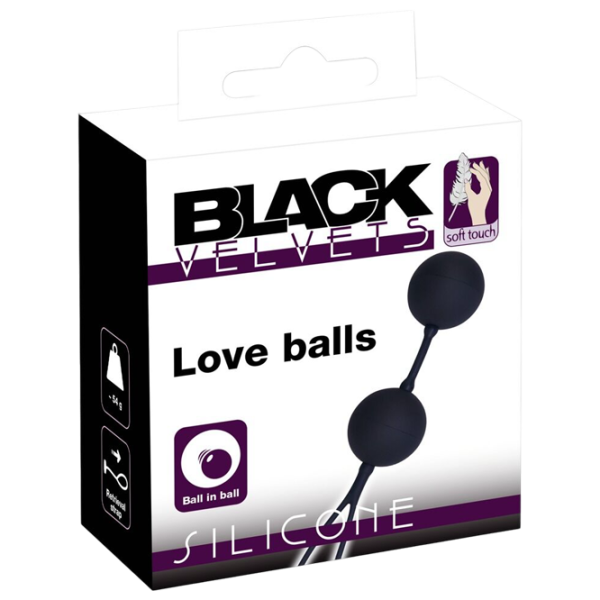 Вагинальные шарики Black Velvets The Perfect Balls (2шарика) Черный photo 3