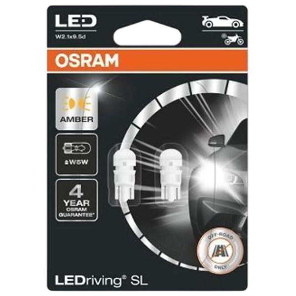 Автомобильная лампа Osram 2827DYP-2BL светодиодная / W5W / W2.1x9.5d / 5 Вт /  photo 1 Автомобильная лампа Osram 2827DYP-2BL светодиодная / W5W / W2.1x9.5d / 5 Вт /  photo 1