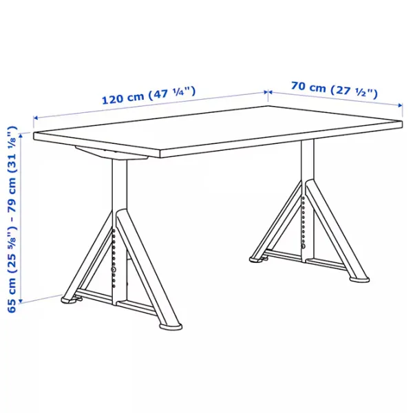Masă de birou Ikea Idasen PAL/ Brown photo 5