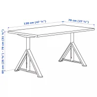 Masă de birou Ikea Idasen PAL/ Brown photo 5