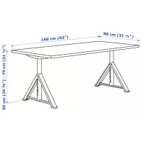 Masă de birou Ikea Idasen PAL/ Brown photo 5