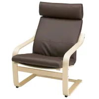 Кресло Ikea Poang Beige Тёмно-коричневый