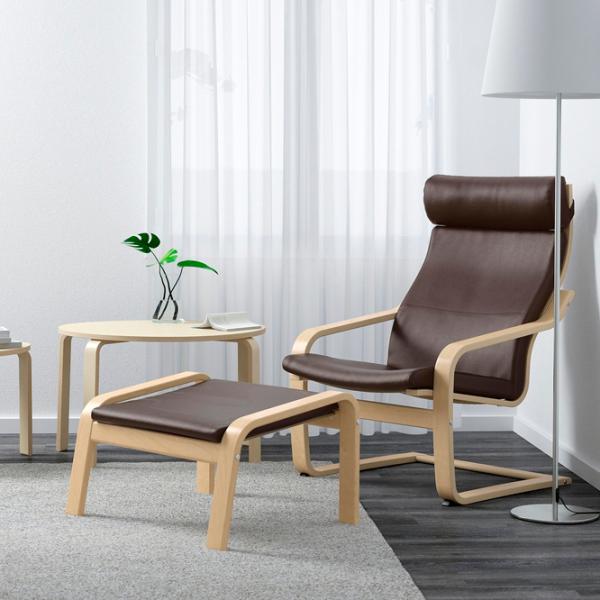 Fotoliu Ikea Poang Beige Dark Brown photo 5