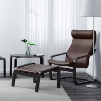 Fotoliu Ikea Poang Black Dark Brown photo 2