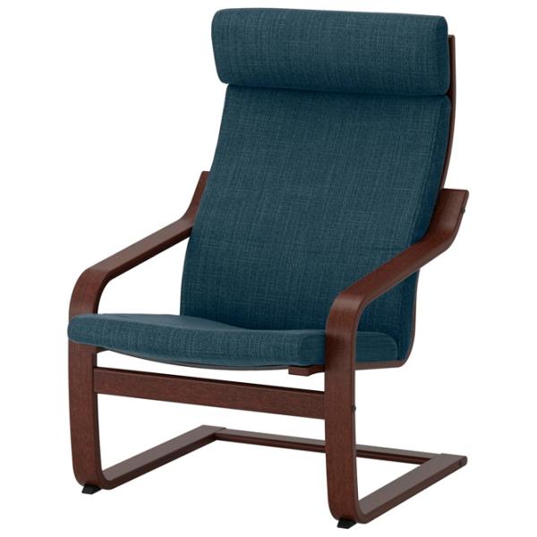 Кресло Ikea Poang Brown Тёмно синий photo 1 Кресло Ikea Poang Brown Тёмно синий photo 1