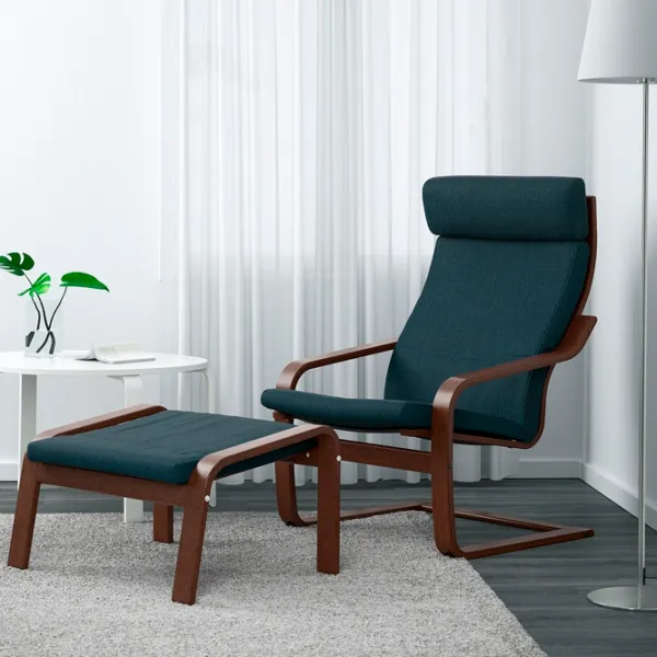 Кресло Ikea Poang Brown Тёмно синий photo 4 Кресло Ikea Poang Brown Тёмно синий photo 4