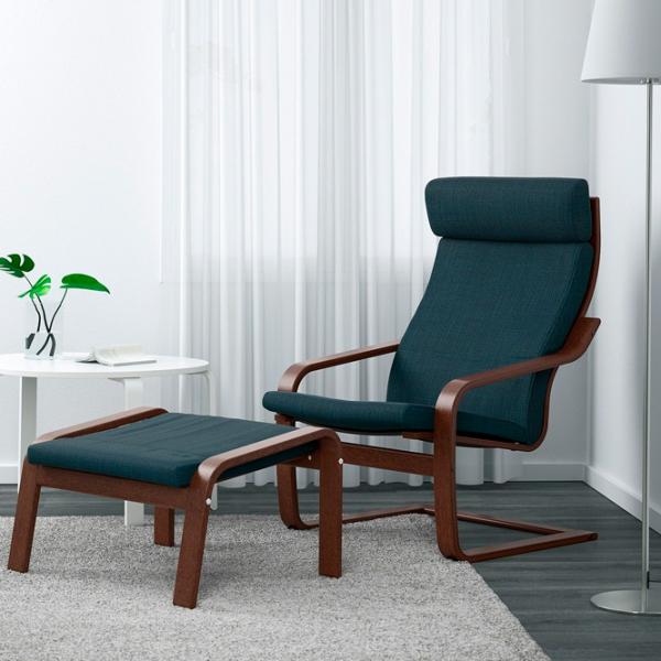 Кресло Ikea Poang Brown Тёмно синий photo 4 Кресло Ikea Poang Brown Тёмно синий photo 4