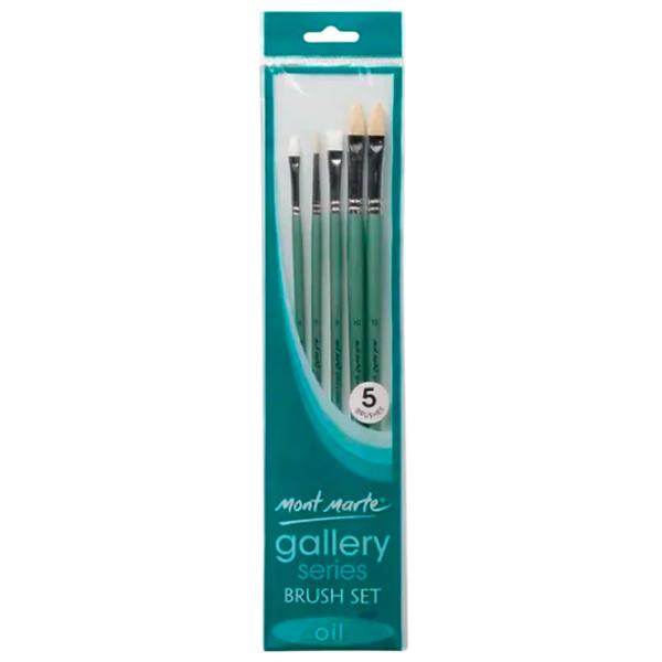 Set de pensule Mont Marte Gallery Turquoise / 5 photo 1 Set de pensule Mont Marte Gallery Turquoise / 5 photo 1