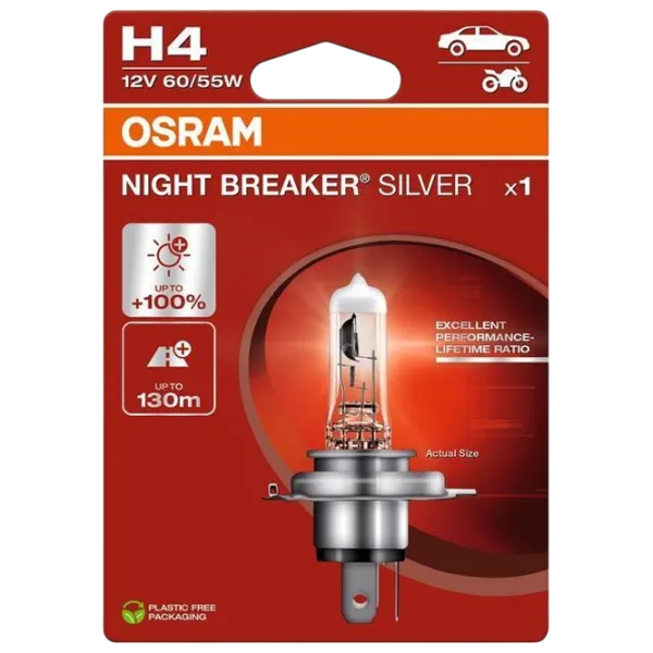 Lampă auto Osram 64193NBS-1BL Halogen / H4 / P43t / 60 - 55 W /  photo 1 Lampă auto Osram 64193NBS-1BL Halogen / H4 / P43t / 60 - 55 W /  photo 1